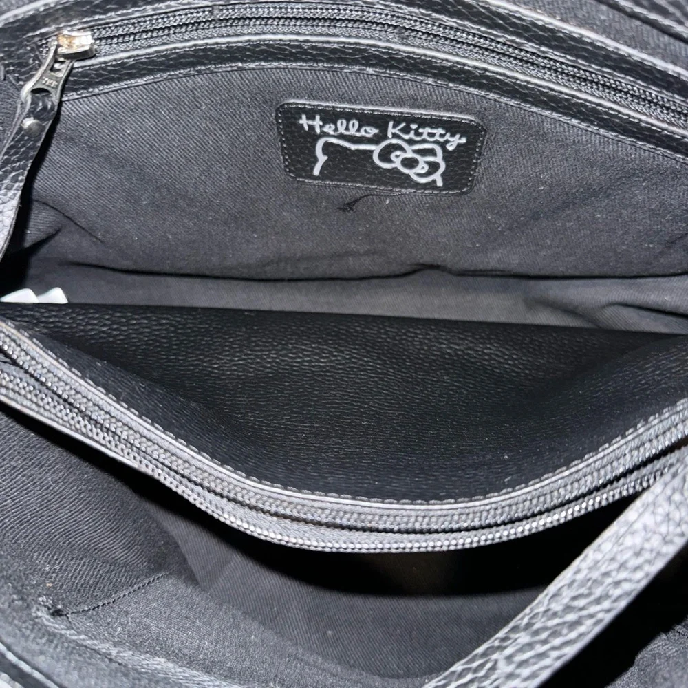 Vintage Hello Kitty Black Embossed Leather Tote - Picture 13 of 13